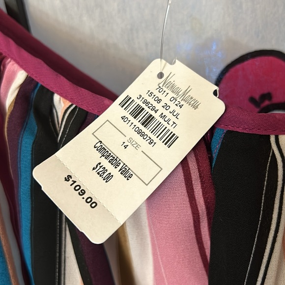 NWT Neiman Marcus English Factory ruffle dress with front tassle decor - Picture 10 of 14